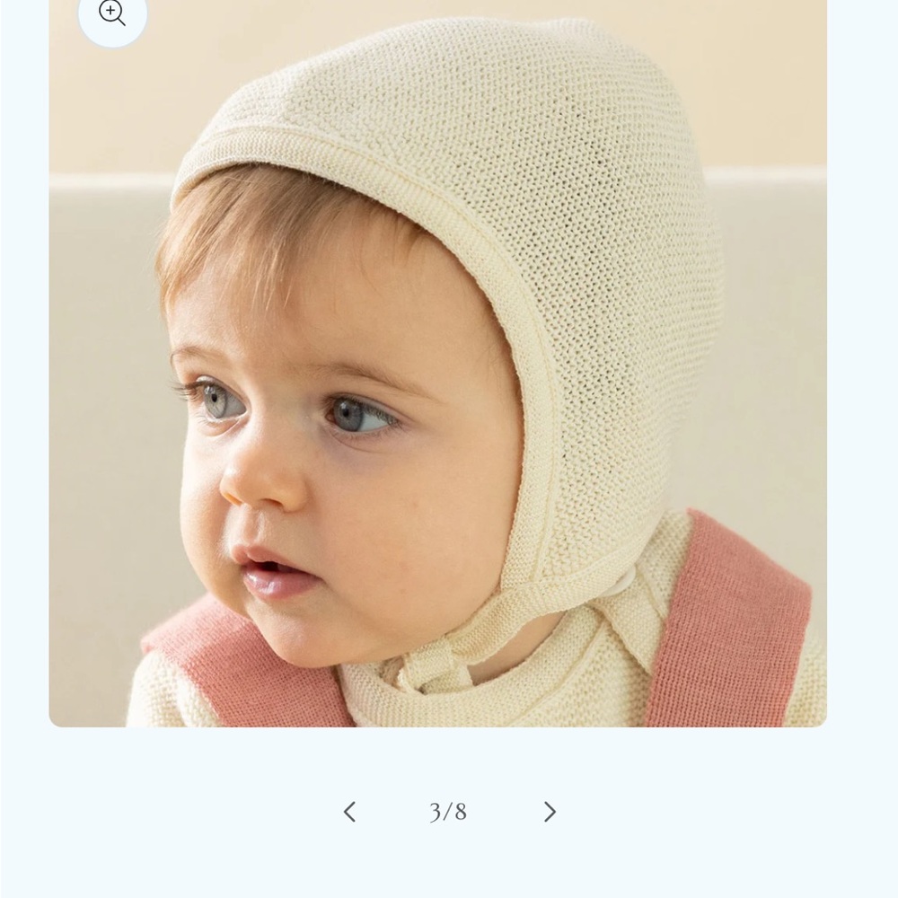 DISANA | Newborn Knitted Baby Bonnet in Organic Merino Wool